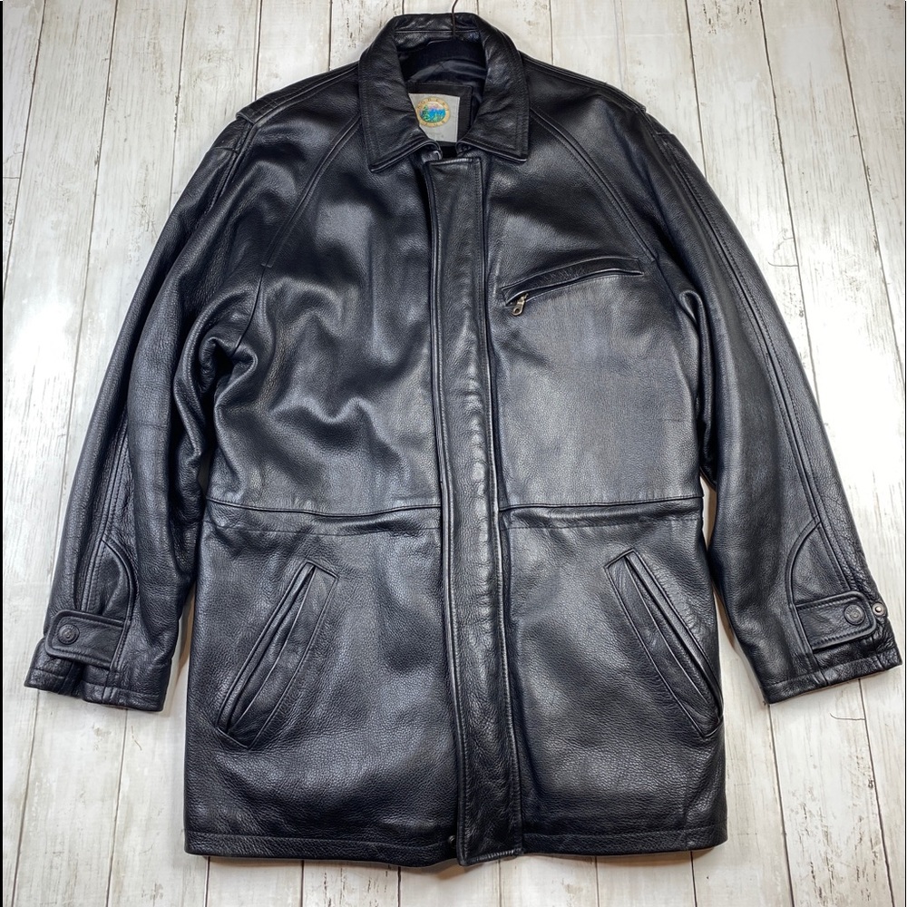 Forest Club by Rainforest Men's Leather Coat Sz M
